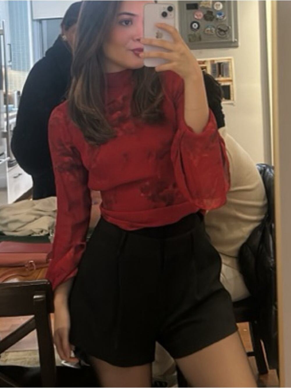 Reformation Roxana Top in Vermillion 6